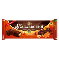 Шоколад Бабаевский со вкусом апельсиновый брауни и целым фундуком, 150 гр.