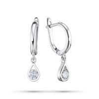 Серьги из белого золота с бриллиантами э0901сг12200201