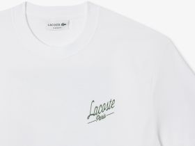 Мужская хлопковая футболка Lacoste классического кроя