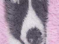 Пушистый джемпер с принтом собаки, Розовый