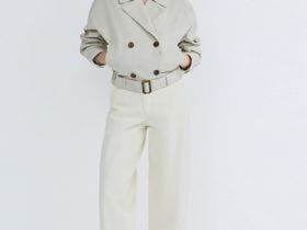 Укороченный тренч, Бежевый