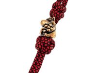 Темляк  малый с бусиной "Мумий Тролль", красный