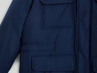 Пуховое пальто с накладными карманами