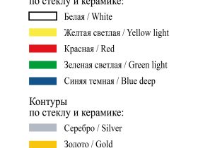 Набор красок по стеклу и керамике "Decola" 5 цв*20 мл +2 контура+разбавитель