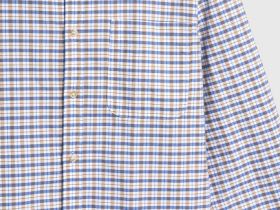 Рубашка в клетку из хлопка оксфорд, Бежевый