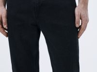 Базовые зауженные джинсы с эластаном, Черный