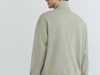 Толстовка с воротником-стойкой на молнии, Желтый