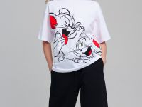 Комплект трикотажный для девочек: фуфайка (футболка), брюки