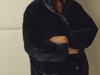 Утеплённая стёганая куртка, Черный