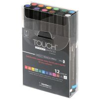 Набор маркеров акриловых TOUCH "Opaque" тонкий наконечник, 12 цв