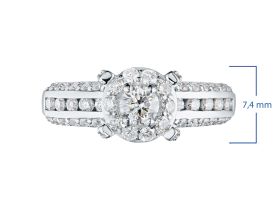 Кольцо из белого золота с бриллиантами э0901кц04210378