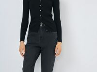 Джинсы Mom с высокой посадкой, Серый