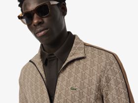 Мужская жаккардовая толстовка Lacoste PARIS с монограммой