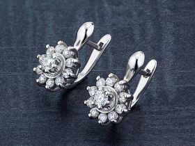 Серьги из белого золота э4712сг04202940