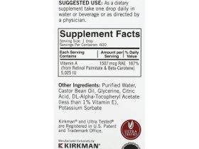 Kirkman Labs, мицеллярный витамин A, в каплях, 30 мл (1 жидк. унция)