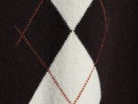 Джемпер поло с ромбами, Коричневый