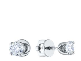 Пусеты из белого золота с бриллиантами э4701пс11102400