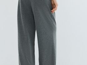 Трикотажные прямые брюки, Серый