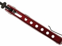 Нож складной LionSteel SR1A RB RED, сталь D2 Black Finish, рукоять алюминий (Solid®), красный