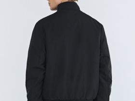 Утеплённая куртка с воротником-стойкой, Черный