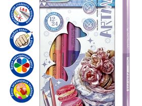 Набор пастельных двусторонних карандашей Acmeliae "Pastel Artmate" 12 шт/24 цв, в картоне