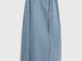 Джинсовая макси-юбка, Голубой