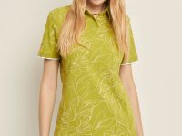 Поло приталенного силуэта с цветочным принтом