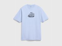 Футболка с принтом, Голубой