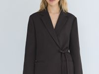 Жакет с запахом на завязках, Коричневый