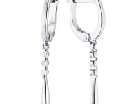 Серьги из белого золота с бриллиантами э4701сг03185100