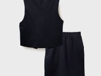 Комплект трикотажный для девочек: жилет, юбка