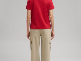 Футболка прямого кроя из мерсеризованного хлопка