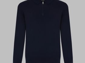 Джемпер-поло полуприлегающего кроя с шерстью