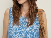 Сарафан силуэта трапеция с принтом