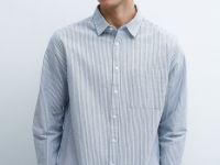 Рубашка из ткани оксфорд, Серый