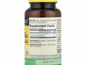 Mason Natural, Витамин D3, 250 мкг (10 000 МЕ), 60 мягких таблеток