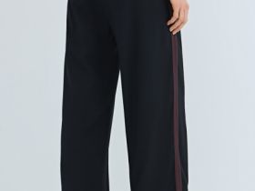 Прямые брюки с лампасами, Черный