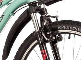 Подростковый велосипед Novatrack Action 24, год 2023, цвет Зеленый-Голубой, ростовка 12
