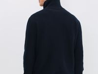 Текстурный джемпер на молнии, Синий