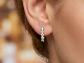 Серьги из белого золота с бриллиантами э4701сг05103500