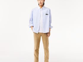 Мужские классические брюки - чинос Lacoste приталенного кроя из хлопка