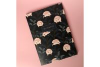 Тетрадь в точку Hedgehog 90 г,золотое тиснение, бумага слоновая кость, сшивка