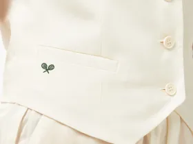 Женская облегающая жилетка Lacoste из смеси льна