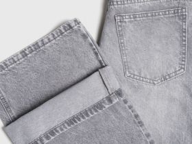 Джинсы Straight для девочек, Серый