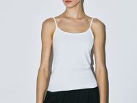 Базовый топ из микрофибры, Белый