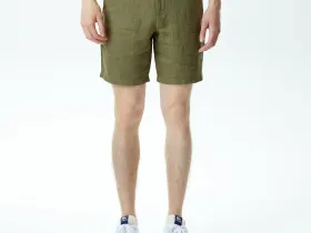 Мужские льняные шорты Lacoste стандартного кроя