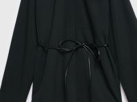 Рубашка с поясом-шнуром, Черный