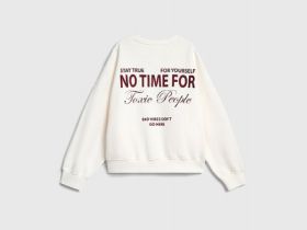 Свитшот с принтом для девочек, Бежевый