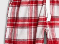 Пижамные шорты в клетку из фланели, Красный