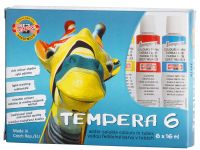 Набор темперы Koh-i-Noor "TEMPERA" 6 цв*16 мл, в картонной коробке